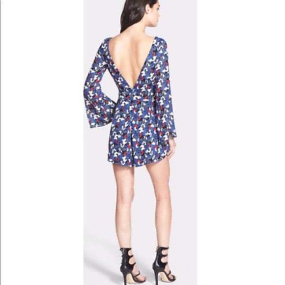Glamorous Low Back Floral Romper - Picture 2 of 7
